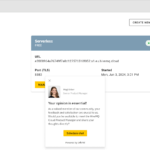 A screenshot of a pop-up message in Orbital. There's a photo of the product manager followed by the text, "Your opinion is essential" and a button to schedule an interview.